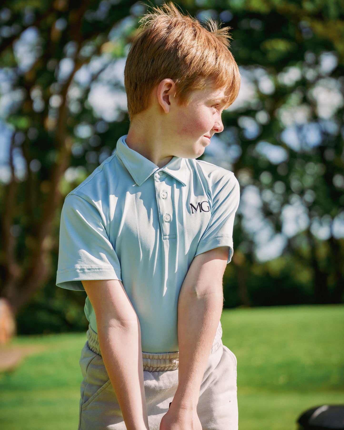 MG Junior Signature Polo - Morning Sky Blue