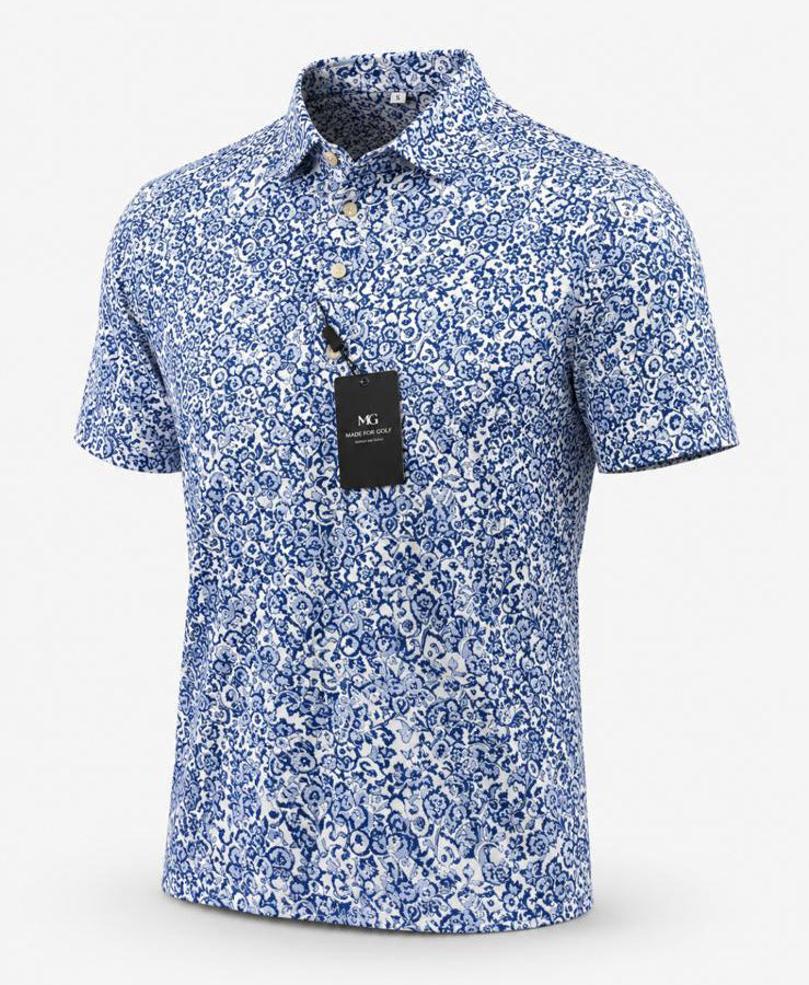 MG Junior Signature Polo – Mosaic Blue