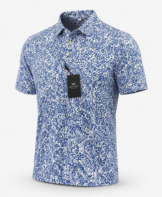 MG Junior Signature Polo – Mosaic Blue